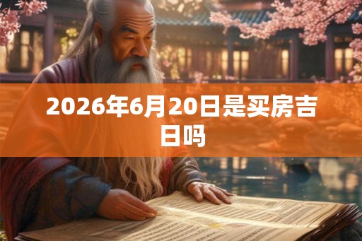 2026年6月20日是买房吉日吗