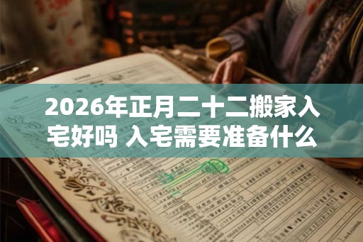 2026年正月二十二搬家入宅好吗 入宅需要准备什么东西