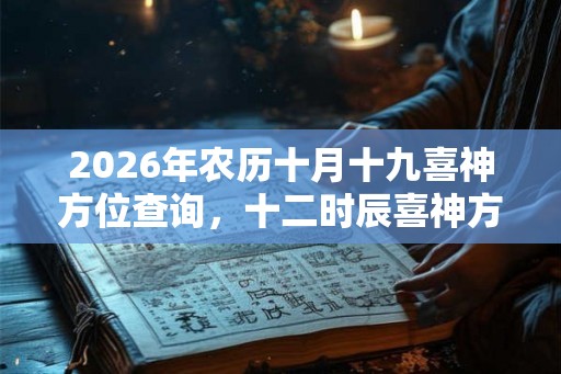 2026年农历十月十九喜神方位查询，十二时辰喜神方位表