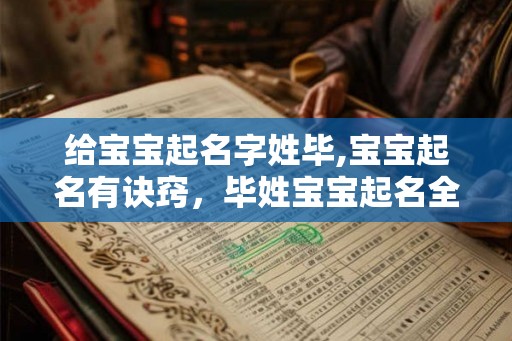 给宝宝起名字姓毕,宝宝起名有诀窍,毕姓宝宝起名全攻略 给宝宝起名字姓毕,宝宝起名有诀窍,毕姓宝宝起名全攻略