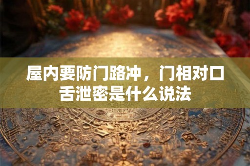 屋内要防门路冲，门相对口舌泄密是什么说法