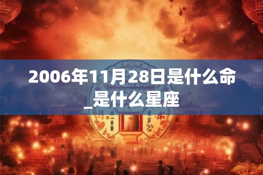 2006年11月28日是什么命_是什么星座