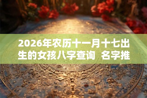 2026年农历十一月十七出生的女孩八字查询 名字推荐 2026年农历十一月十七出生的女孩八字查询 名字推荐