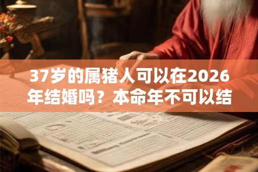 37岁的属猪人可以在2026年结婚吗？本命年不可以结婚？