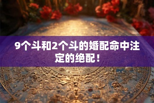 9个斗和2个斗的婚配命中注定的绝配! 9个斗和2个斗的婚配命中注定的绝配!