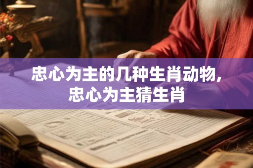 忠心为主的几种生肖动物,忠心为主猜生肖