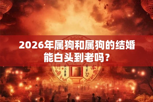 2026年属狗和属狗的结婚能白头到老吗？