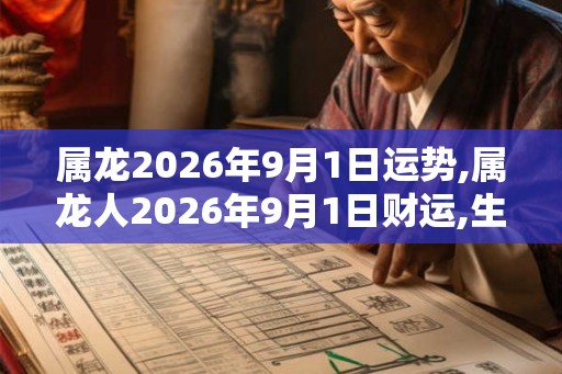 属龙2026年9月1日运势,属龙人2026年9月1日财运,生肖龙2026年9月1日运势 属龙2026年9月1日运势,属龙人2026年9月1日财运,生肖龙2026年9月1日运势