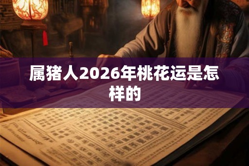 属猪人2026年桃花运是怎样的