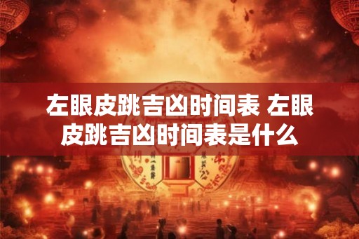 左眼皮跳吉凶时间表 左眼皮跳吉凶时间表是什么