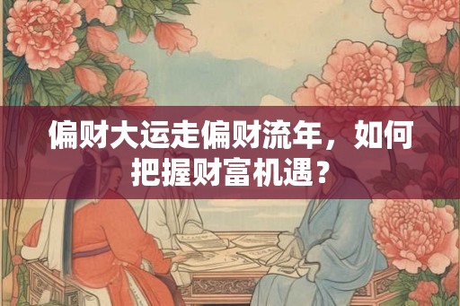 偏财大运走偏财流年，如何把握财富机遇？
