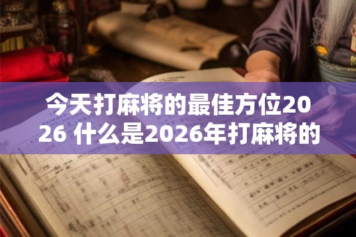 今天打麻将的最佳方位2026 什么是2026年打麻将的最佳位置