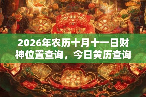 2026年农历十月十一日财神位置查询，今日黄历查询