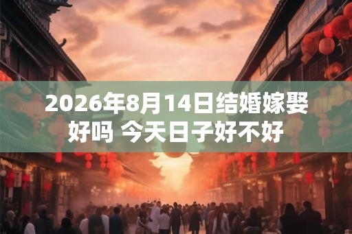 2026年8月14日结婚嫁娶好吗 今天日子好不好