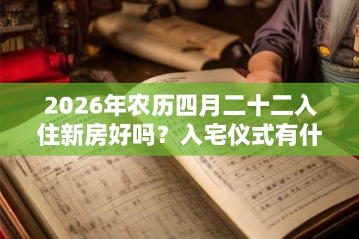 2026年农历四月二十二入住新房好吗？入宅仪式有什么步骤？
