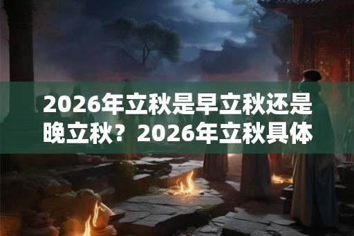 2026年立秋是早立秋还是晚立秋？2026年立秋具体时辰查询！