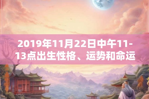 2019年11月22日中午11-13点出生性格、运势和命运