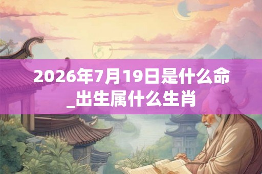 2026年7月19日是什么命_出生属什么生肖 2026年7月19日是什么命_出生属什么生肖