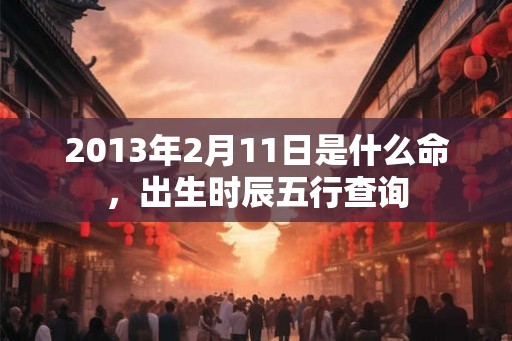 2013年2月11日是什么命，出生时辰五行查询