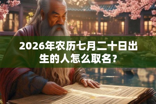 2026年农历七月二十日出生的人怎么取名？