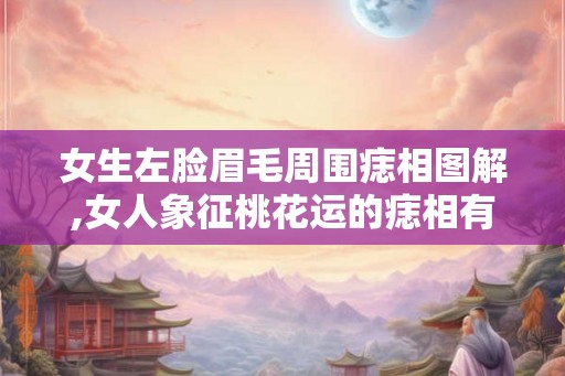 女生左脸眉毛周围痣相图解,女人象征桃花运的痣相有哪些？