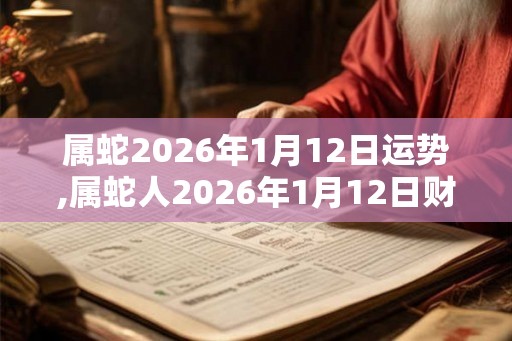 属蛇2026年1月12日运势,属蛇人2026年1月12日财运,生肖蛇2026年1月12日运势