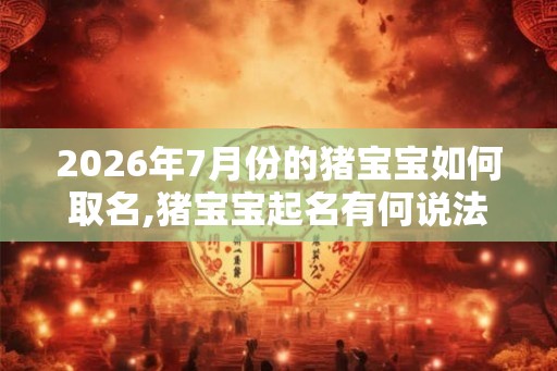 2026年7月份的猪宝宝如何取名,猪宝宝起名有何说法？