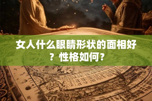 女人什么眼睛形状的面相好？性格如何？