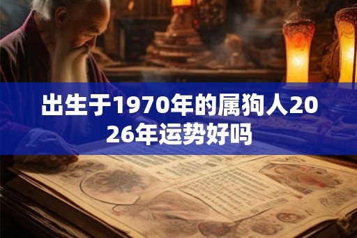出生于1970年的属狗人2026年运势好吗