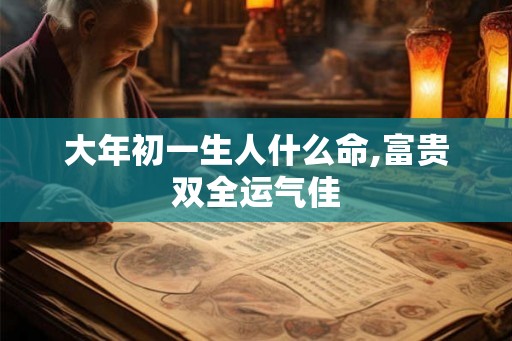 大年初一生人什么命,富贵双全运气佳