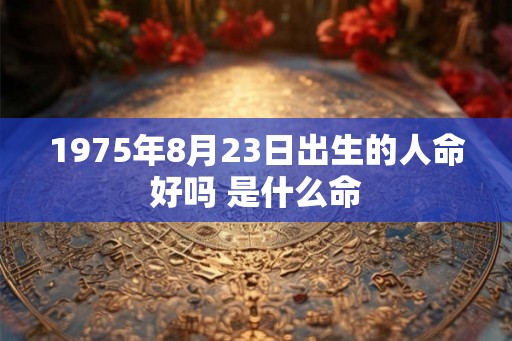 1975年8月23日出生的人命好吗 是什么命