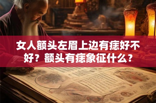 女人额头左眉上边有痣好不好？额头有痣象征什么？