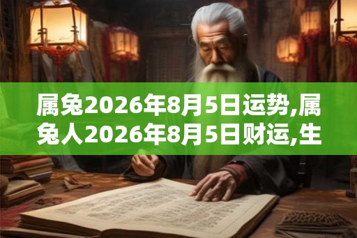 属兔2026年8月5日运势,属兔人2026年8月5日财运,生肖兔2026年8月5日运势