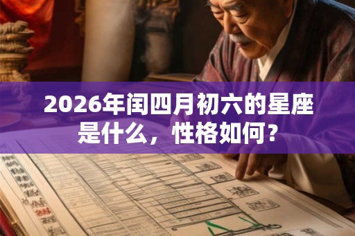 2026年闰四月初六的星座是什么，性格如何？