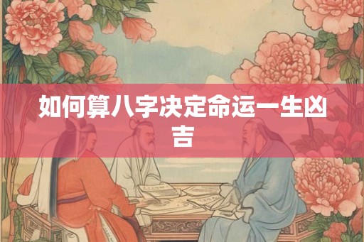 如何算八字决定命运一生凶吉