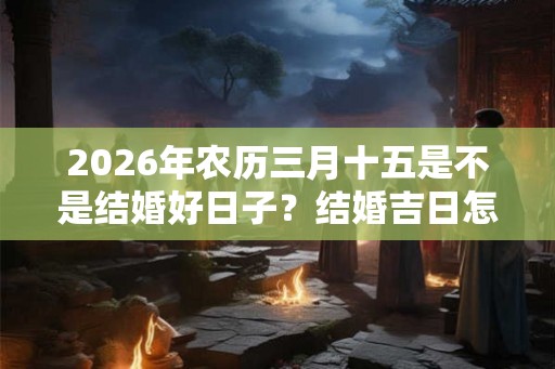 2026年农历三月十五是不是结婚好日子？结婚吉日怎么选？