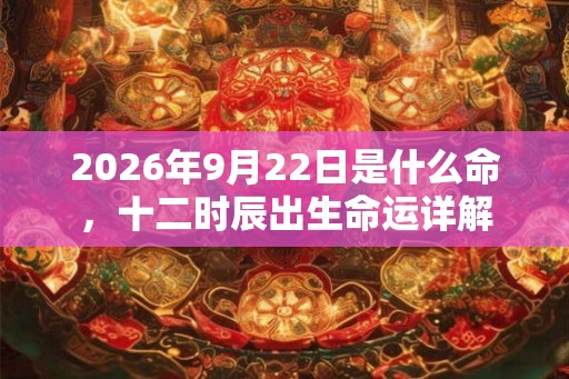 2026年9月22日是什么命，十二时辰出生命运详解