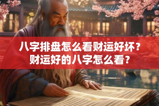 八字排盘怎么看财运好坏？财运好的八字怎么看？