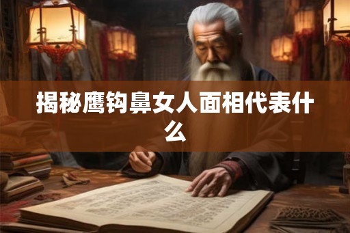 揭秘鹰钩鼻女人面相代表什么