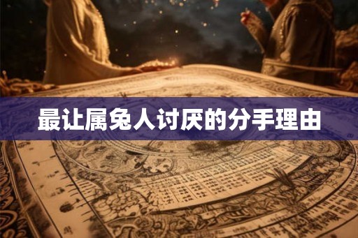 最让属兔人讨厌的分手理由