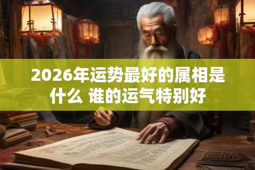 2026年运势最好的属相是什么 谁的运气特别好