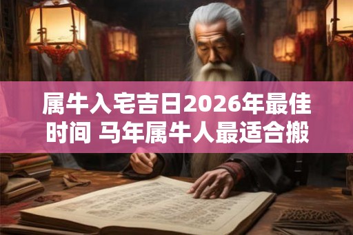 属牛入宅吉日2026年最佳时间 马年属牛人最适合搬家的日子 属牛入宅吉日2026年最佳时间 马年属牛人最适合搬家的日子