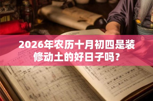 2026年农历十月初四是装修动土的好日子吗? 2026年农历十月初四是装修动土的好日子吗?
