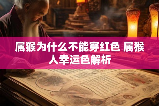 属猴为什么不能穿红色 属猴人幸运色解析