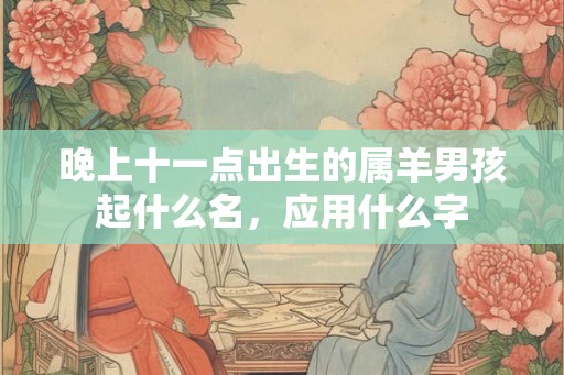 晚上十一点出生的属羊男孩起什么名,应用什么字 晚上十一点出生的属羊男孩起什么名,应用什么字