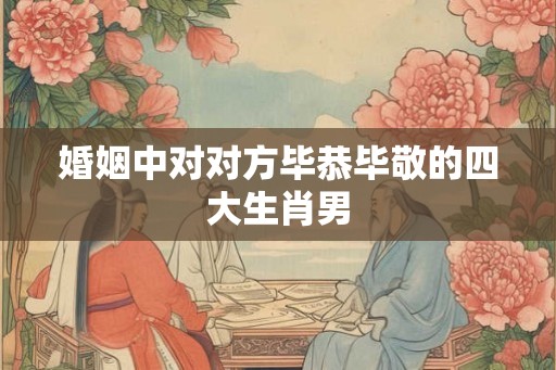 婚姻中对对方毕恭毕敬的四大生肖男