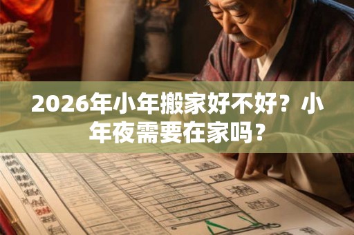 2026年小年搬家好不好？小年夜需要在家吗？