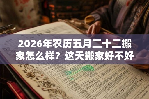 2026年农历五月二十二搬家怎么样？这天搬家好不好？