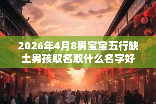 2026年4月8男宝宝五行缺土男孩取名取什么名字好