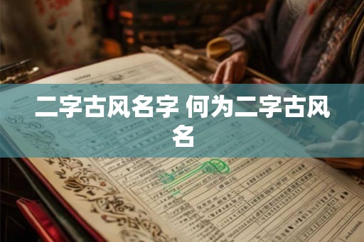 二字古风名字 何为二字古风名